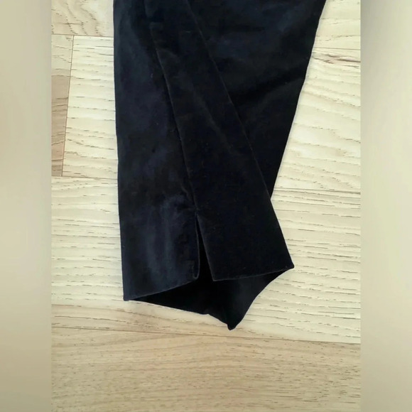 Boden Classic Tapered leg Velvet Pants in black size 10R ankle length - Picture 7 of 14